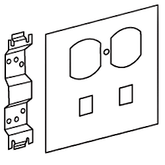 Legrand - Wiremold S4046DRJ S4000® Series Duplex Receptacle and Telephone Outlet